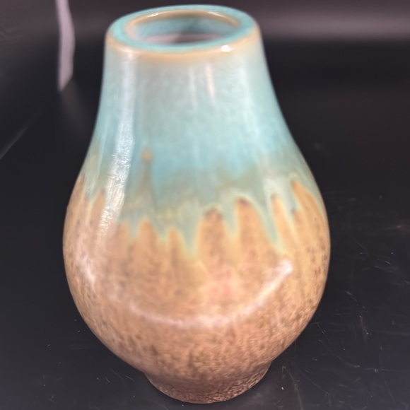 Other - Handcrafted Pottery Vase in Green and Brown